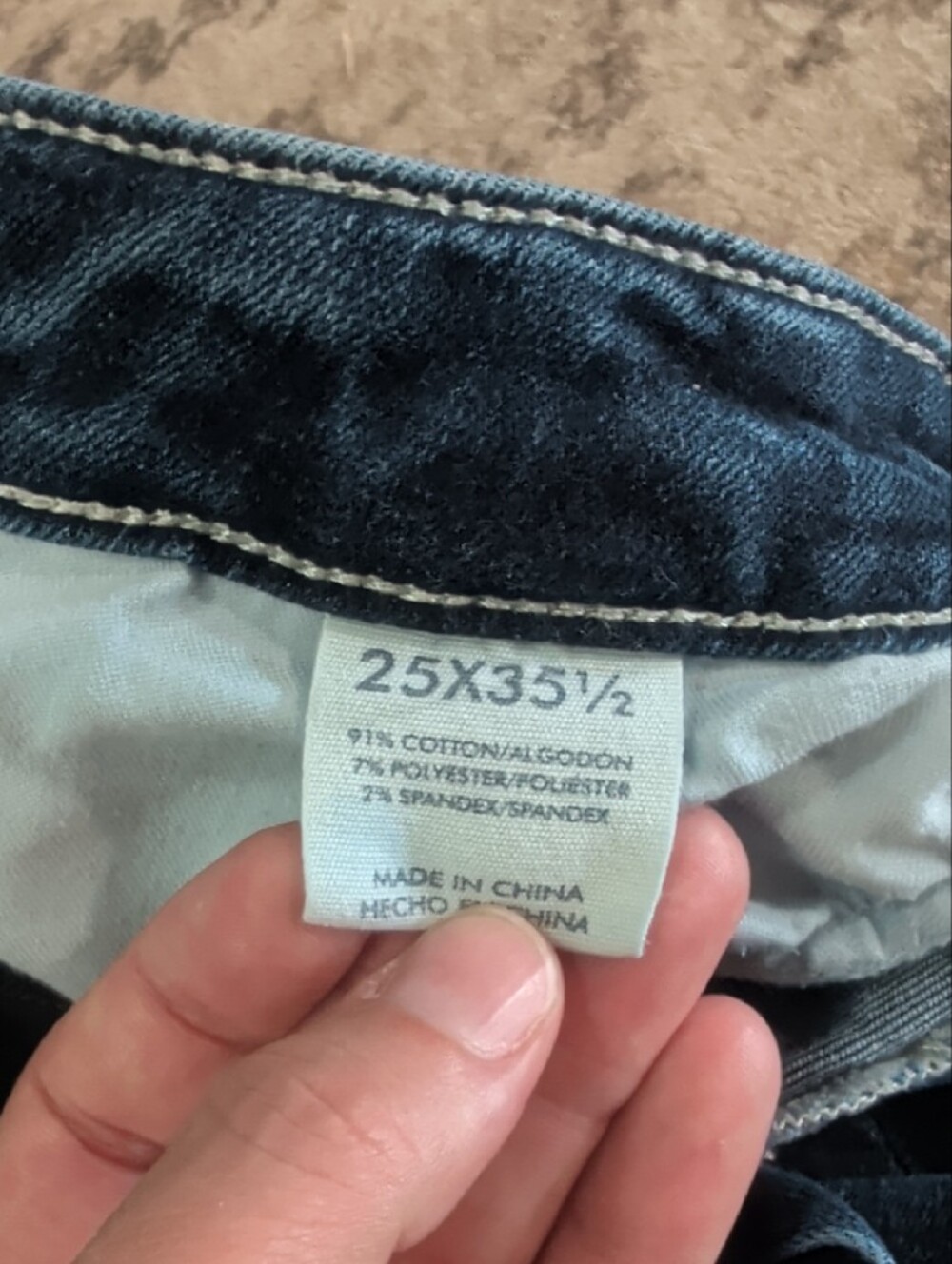 BKE Women's Boot Cut Jeans in Distressed Dark Blue - Picture 3 of 5